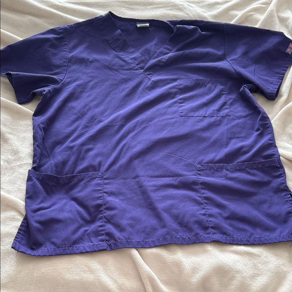 Vibrant Purple Men’s V-Neck Scrub Top